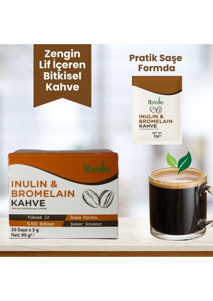 Inülin- Bromelain Kahve Detox 30 Adet 3 gr Kutu Saşe 90 G fiyatları