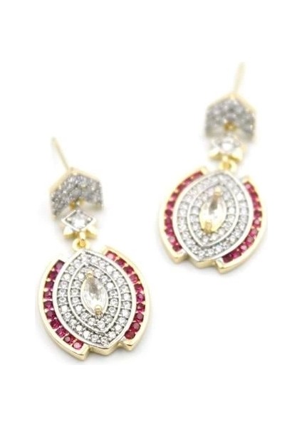 Taşlı Küpe - Pembe fiyatları