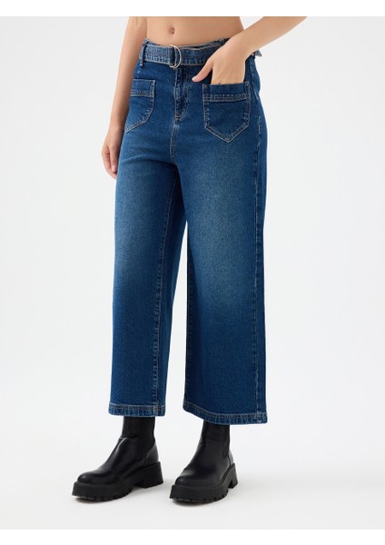 Crop Wide Leg Regular Fit Kadın Pantolon fırsatları