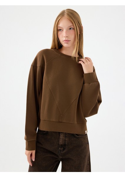 Long Crop Kadın Sweatshirt