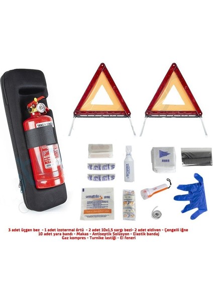 Tüv Uyumlu Trafik Seti Siyah Çanta