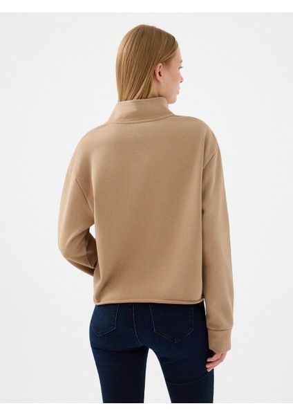 Long Crop Kadın Sweatshirt modelleri