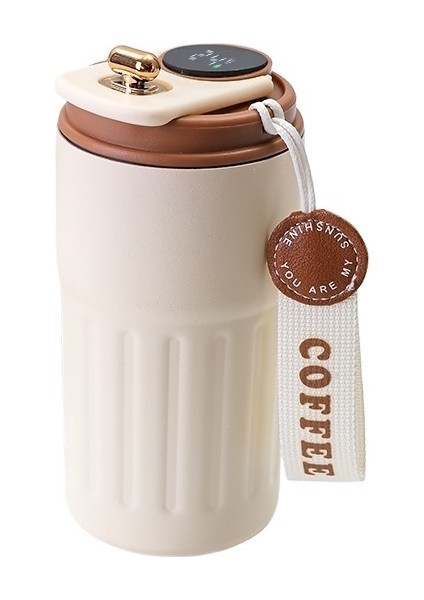 316 Paslanmaz Çelik Akıllı Sıcaklık Göstergeli Kahve Kupası Çift Katmanlı Vakumlu Taşınabilir Kupa Büyük Kapasiteli Taşınabilir Termos Kupa (Yurt Dışından)