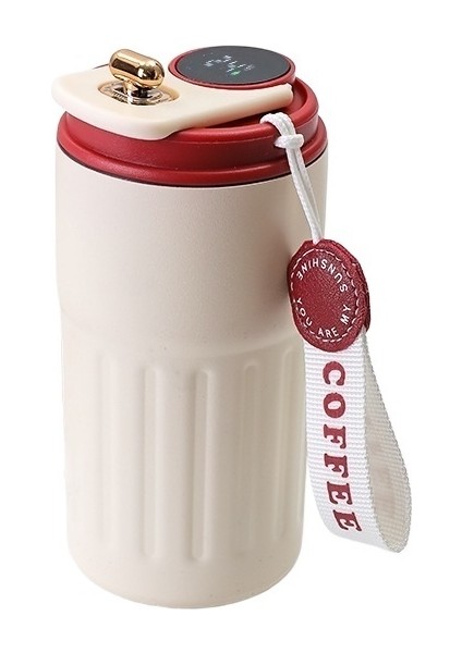 316 Paslanmaz Çelik Akıllı Sıcaklık Göstergeli Kahve Kupası Çift Katmanlı Vakumlu Taşınabilir Kupa Büyük Kapasiteli Taşınabilir Termos Kupa (Yurt Dışından)