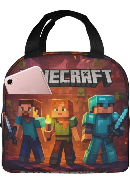 Minecraft Taşınabilir El Yemek Çantası (Yurt Dışından)