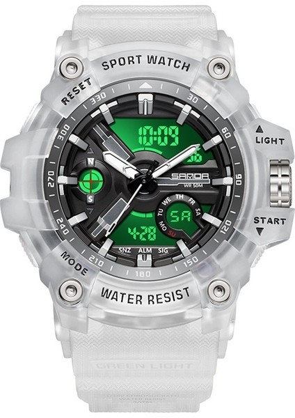 Gençlik Moda Trendi Siyah Teknoloji Saat Çok Işlevli Su Geçirmez Darbeye Dayanıklı Erkek Saati (Yurt Dışından)