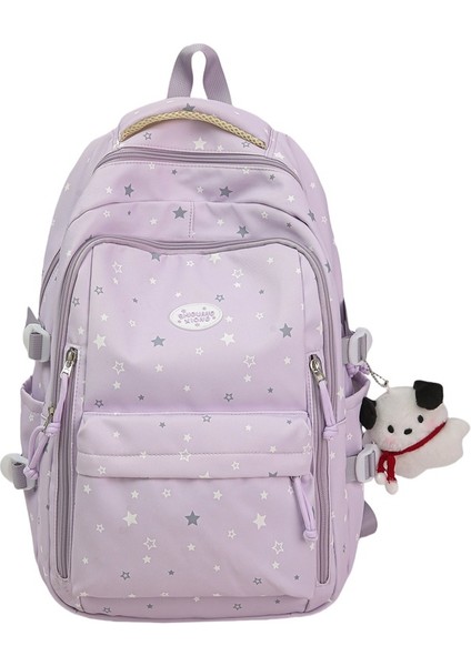 Yeni Yüksek Değerli Büyük Kapasiteli Ortaokul ve Lise Öğrencileri Kız Çanta Hafif Okul Çantası Moda Eğlence Omuz Sırt Bilgisayar Çantası (Yurt Dışından)