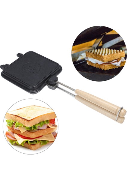 Sandviç Makinesi Yapışmaz Krep Makinesi Snack Maker Plaka Krep Muffinler Kahvaltı Öğle Yemeği Için Kolay Dökme Demir (Yurt Dışından) fırsatları