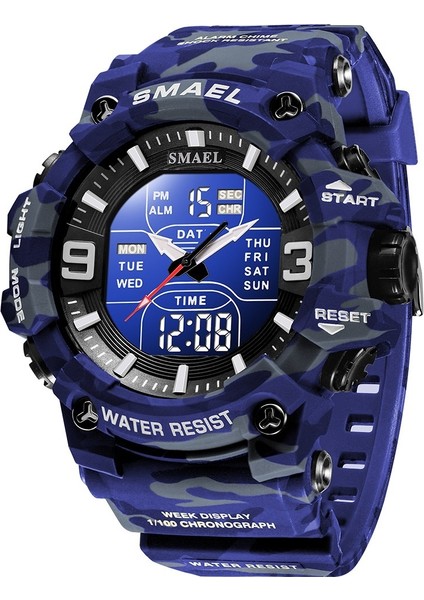 Açık Hava Su Geçirmez Saat Kamuflaj Spor Işıklı Taktik Erkek Askeri Saati (Yurt Dışından)