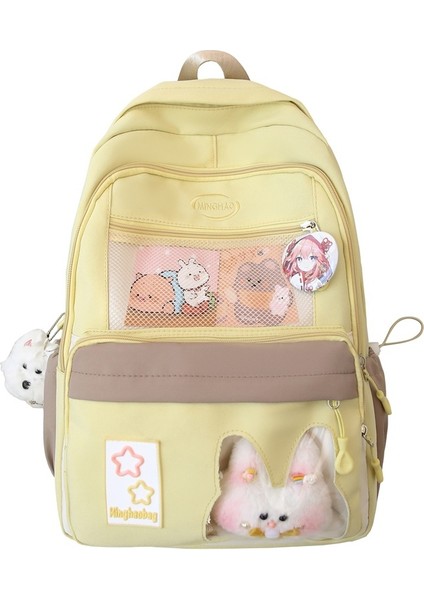 Yeni Okul Çantası Kadın Kore Baskı Küçük Taze Lise Üniversite Öğrencileri Sırt Çantası Kampüs Çift Rüzgar Sen Sistemi Basit Omuzlar Sırt Çantaları (Yurt Dışından)