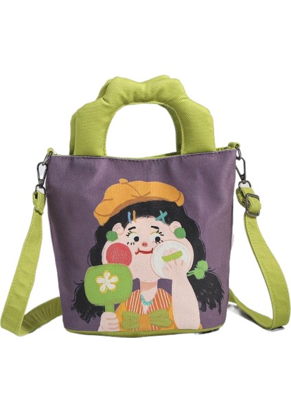 Sevimli Tuval El Çantası Omuz Crossbody Çanta (Yurt Dışından)