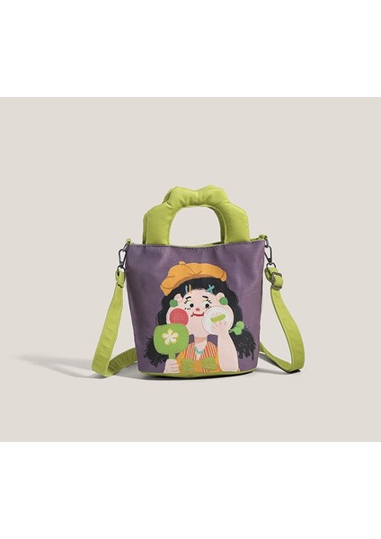 Sevimli Tuval El Çantası Omuz Crossbody Çanta (Yurt Dışından) fiyatları