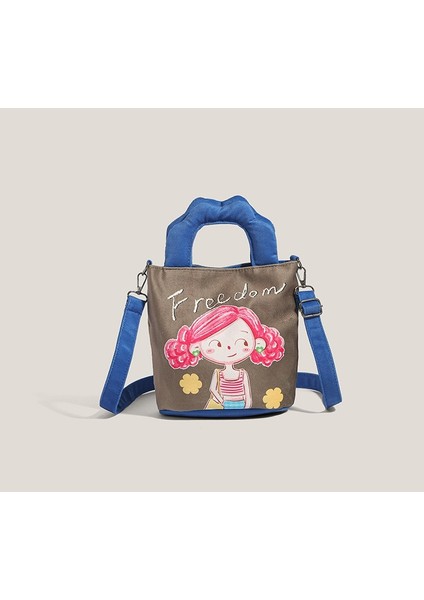 Sevimli Tuval El Çantası Omuz Crossbody Çanta (Yurt Dışından) fırsatları