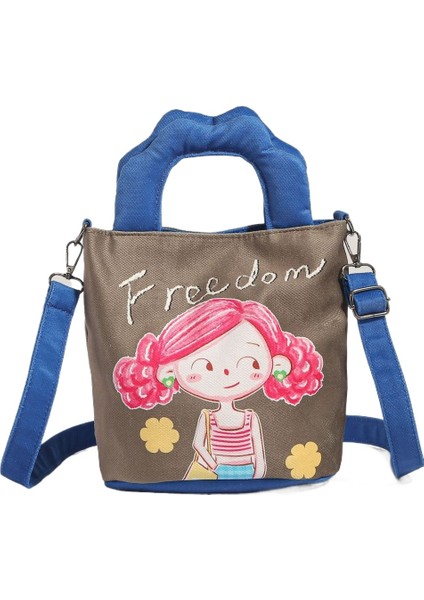 Sevimli Tuval El Çantası Omuz Crossbody Çanta (Yurt Dışından)