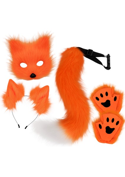 Cadılar Bayramı Peluş Maske 5 Parçalı Seti (Yurt Dışından)