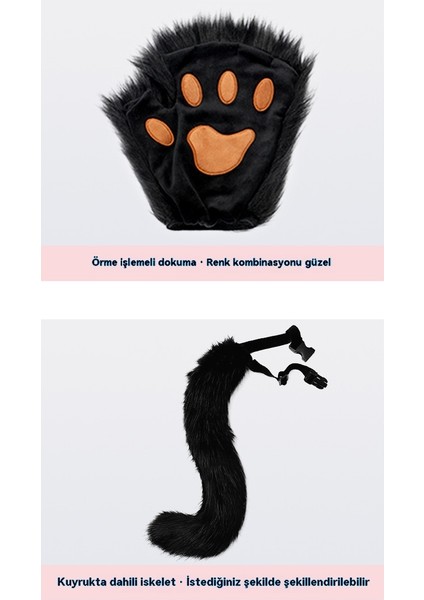 Cadılar Bayramı Peluş Maske 5 Parçalı Seti (Yurt Dışından) indirimleri