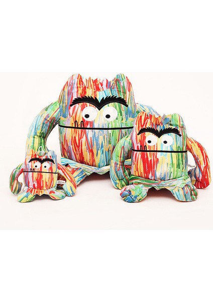 Sevimli ve Komik Küçük Canavar Peluş Oyuncaklar 3 Parçalı Seti (Yurt Dışından)