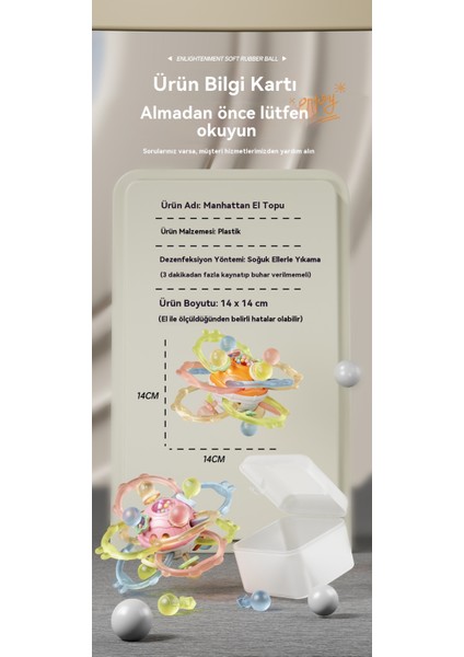 Bebek 0-3 Yaş El Kavrama Topu Erken Eğitim Kavrama Çiğnenebilir Oyuncak (Yurt Dışından) fırsatları