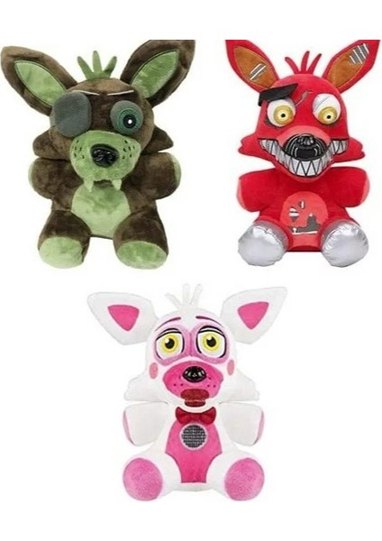 Karikatür Peluş Oyuncaklar 3 Parçalı Seti (Yurt Dışından)