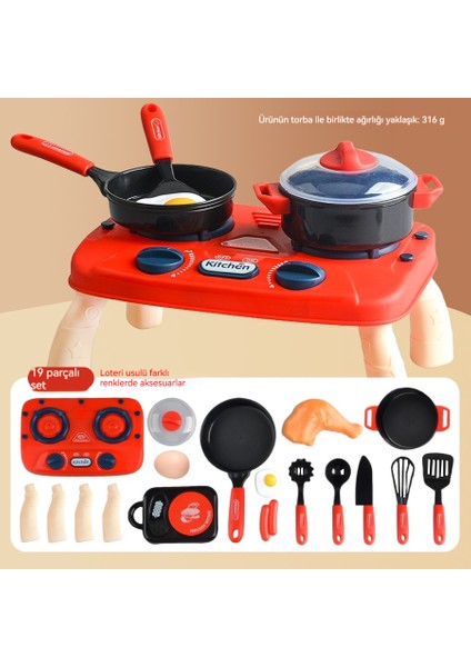 Çocuk 3-6 Yaş Mutfak Oyuncakları Mutfak Eşyaları 19 Parça Seti (Yurt Dışından)