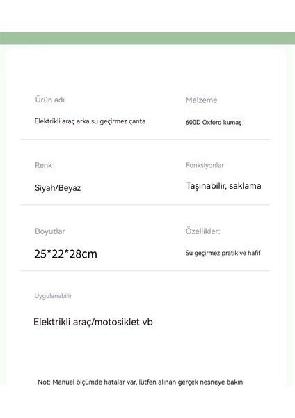 Motosiklet Arka Sırt Organizer Çantası (Yurt Dışından) modelleri