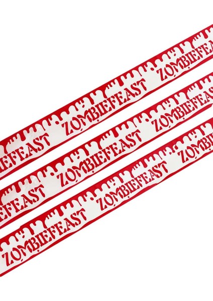 Cadılar Bayramı Uyarı Bantları Halloween Korku Bandı Parti Dekoru Beyaz 6 mt