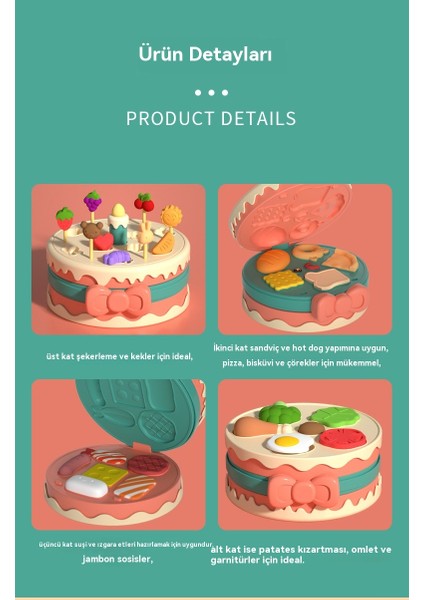 Oyuncak Kek Burger Makinesi Kauçuk Renkli Kil Çocuk Toksik Olmayan Kil (Yurt Dışından) fiyatları