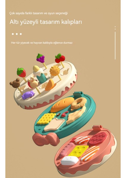 Oyuncak Kek Burger Makinesi Kauçuk Renkli Kil Çocuk Toksik Olmayan Kil (Yurt Dışından) fırsatları