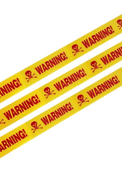 Cadılar Bayramı Uyarı Bantları Halloween Korku Bandı Parti Dekoru Kırmızı 6 mt