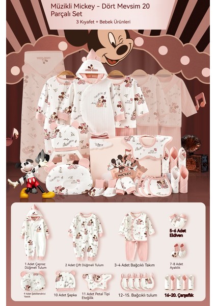 Yeni Doğan Bebek Giysileri 20 Parçalı Seti (Yurt Dışından)