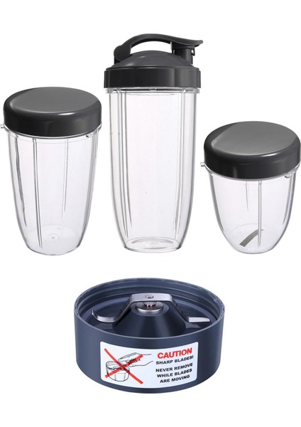 Nutribullet Sıkacağı Parçaları Için 7 Parça: 6 Adet 3 Yedek Bardak + 3 Kapak ve 1 Adet Çıkarma Bıçağı 600W Düz Bıçak Contası (Yurt Dışından) indirimleri