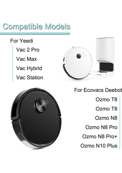 Ecovacs Deebot Ozmo T8/t8 Aivi/n8/n8 Pro Plus Robot Süpürge Ana Fırça Yan Fırça Filtresi Için Yedek Parçalar (Yurt Dışından) modelleri