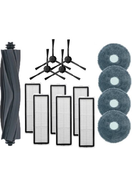 Dreame L10S PRO/RLS6L / Xiaomi S10+ROBOTLU Elektrikli Süpürge Rulo Yan Fırça Filtre Paspas Bezi Için 15 Adet Aksesuar Kiti (Yurt Dışından)
