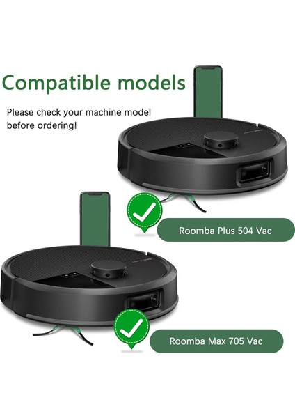 Irobot Roomba Max 705 Vac/ırobot Roomba Plus 504 Vac Yedek Aksesuarları Ana Fırça Kenar Fırçası Toz Torbası Filtresi (Yurt Dışından) indirimleri