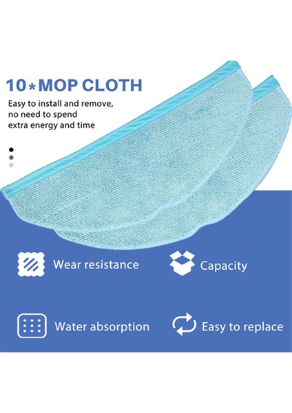 Philips Homerun Serisi 7000 XU7100/01 XU7100/02 Yedek Parçalar Için 10 Adet Paspas Bezi Pedi Ev Temizlik Aksesuarları (Yurt Dışından) indirimleri