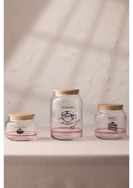 Toskana Jar 3'lü Kavanoz Seti 970 cc/ 635 cc/ 430 cc
