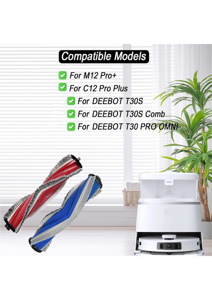 Ecovacs Deebot T30S, T30S Tarak, T30 Pro Omnı, Yeedi C12 Pro Plus, M12 Pro+ Robot Süpürge Parçaları Için Ana Fırça (Yurt Dışından) fiyatları