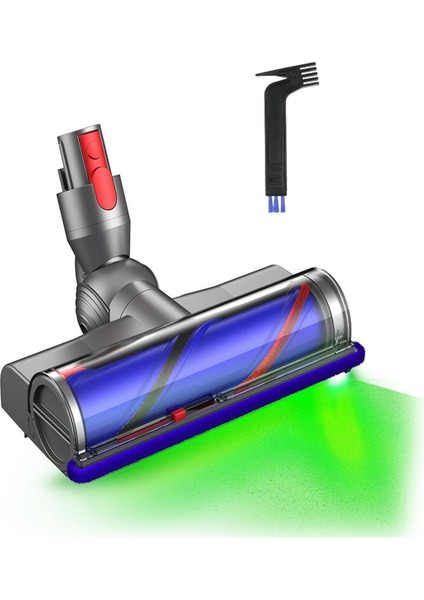 Dyson V7 V8 V10 V11 V15 Elektrikli Süpürge Elektrikli Zemin Fırça Başlığı Yedek Parçaları LED Toz Yeşil Işıkları ile (Yurt Dışından)