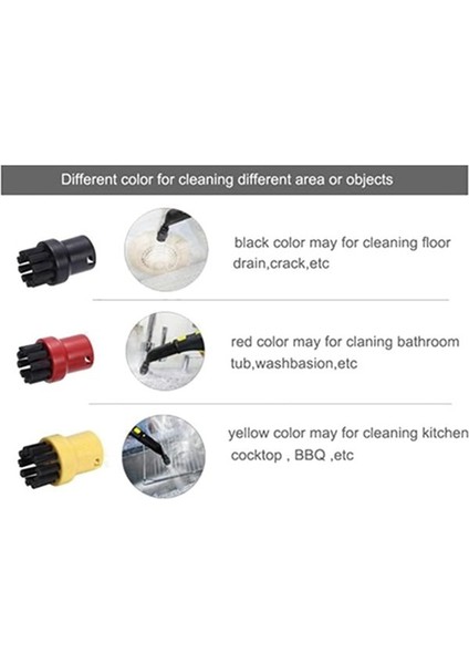 Karcher Sc1 Sc2 Sc3 Sc4 Sc5 Sc7 CTK10 CTK20 Buharlı Temizleyici Parça Değişimi Nozul Fırçası Inatçı Leke Çıkarıcı Siyah (Yurt Dışından) indirimleri