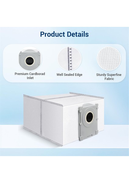 Ecovacs X8 Omnı / X8 Pro Omnı / T50 Max / T50 Omnı / T50 Pro Omnı / T80 Omnı / T80 Pro Omnı Için Uygun Toz Torbası (Yurt Dışından) indirimleri