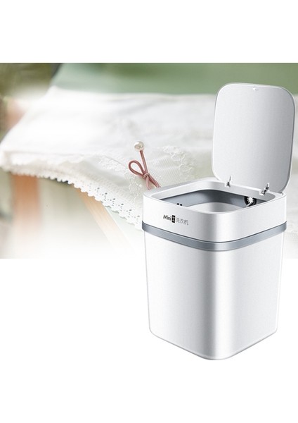 Ultrasonik Turbo 10L Otomatik Elektrikli Silindir Mini Çamaşır Makinesi Taşınabilir Hızlı Temiz Yıkama Aracı (Macaron Beyaz) (Yurt Dışından) indirimleri