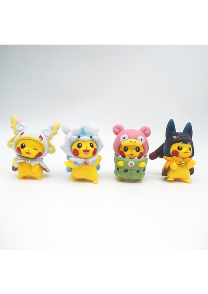 7 Pikachu Pokémon Kılık Değiştirme Pikachu Sevimli Karikatür Araba Bebek Pençe Makinesi El Yapımı Süsler (Yurt Dışından) fiyatları