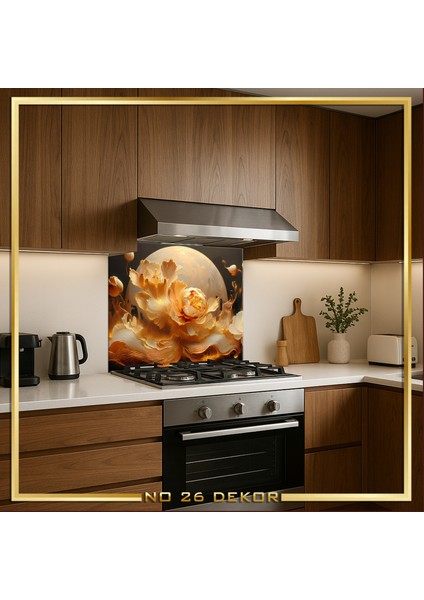 Temperli Cam Mutfak Tezgâh Arası