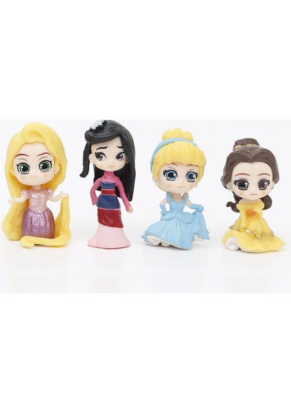 7 Q Versiyonu Prenses Figürü, Pamuk Prenses, Deniz Kızı, Hua Mulan, Sindirella Oyuncak Bebek Modelleri ve Süsleri (Yurt Dışından) fiyatları