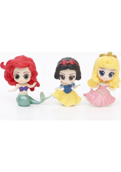 7 Q Versiyonu Prenses Figürü, Pamuk Prenses, Deniz Kızı, Hua Mulan, Sindirella Oyuncak Bebek Modelleri ve Süsleri (Yurt Dışından) fırsatları