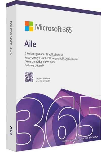 Office 365 Aile EP2-36884 Türkçe Kutulu Ofis Yazılımı (6 Kullanıcı) modelleri