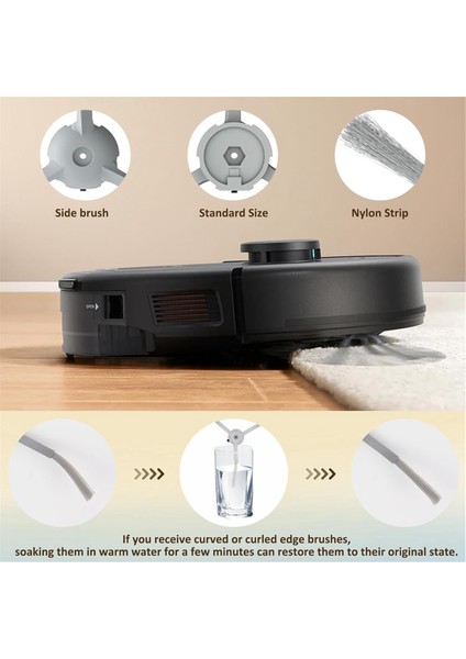 Eufy L60 / L50 Robot Süpürge Parçaları Için Yedek L60 Aksesuar Seti Ana Yan Fırça Hepa Filtreleri (Yurt Dışından) fırsatları