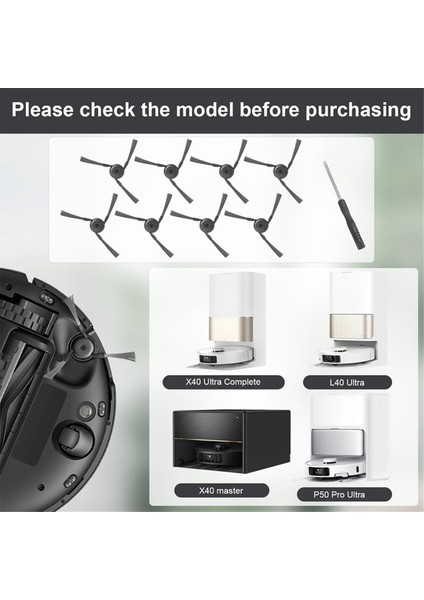 Dreame X40 Ultra Complete / L40 Ultra / X40 Master Için Yan Fırçalar Mova P50 Pro Ultra Vakum Yedek Parçaları (Yurt Dışından) indirimleri