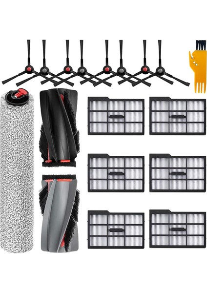 Eufy E25 / E28 Omni Robot Süpürge Için Vakum Aksesuarları Kiti Silindir Fırça Hepa Filtre Silindir Bez Yan Fırça (Yurt Dışından)