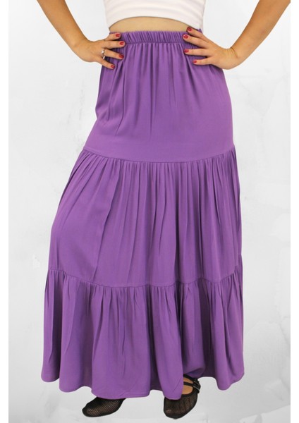 Fırfırlı Uzun Kadın Viskon Kumaş Çingene Etek indirimleri